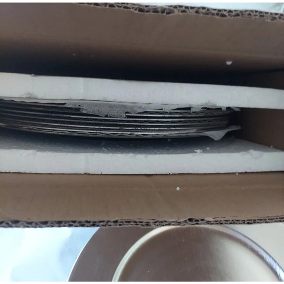 NEW Set of 11 Pottery Barn Brushed Gold Distressed Charger Dinner Plates - Picture 5 of 9